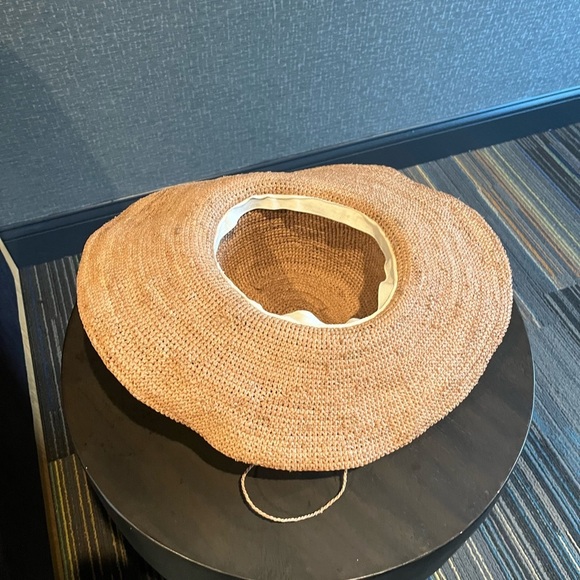 NWT Mar y Sol Grace Raffia Crocheted Sun Hat Natural - Picture 8 of 8